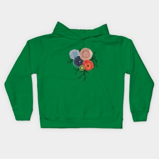 Abstract flower design Kids Hoodie